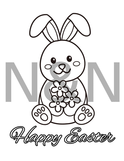 Easter Coloring Pages Printable Bundle - 10 Fun Easter Activity Sheets for Kids, Easter Basket Filler, Instant Digital Download