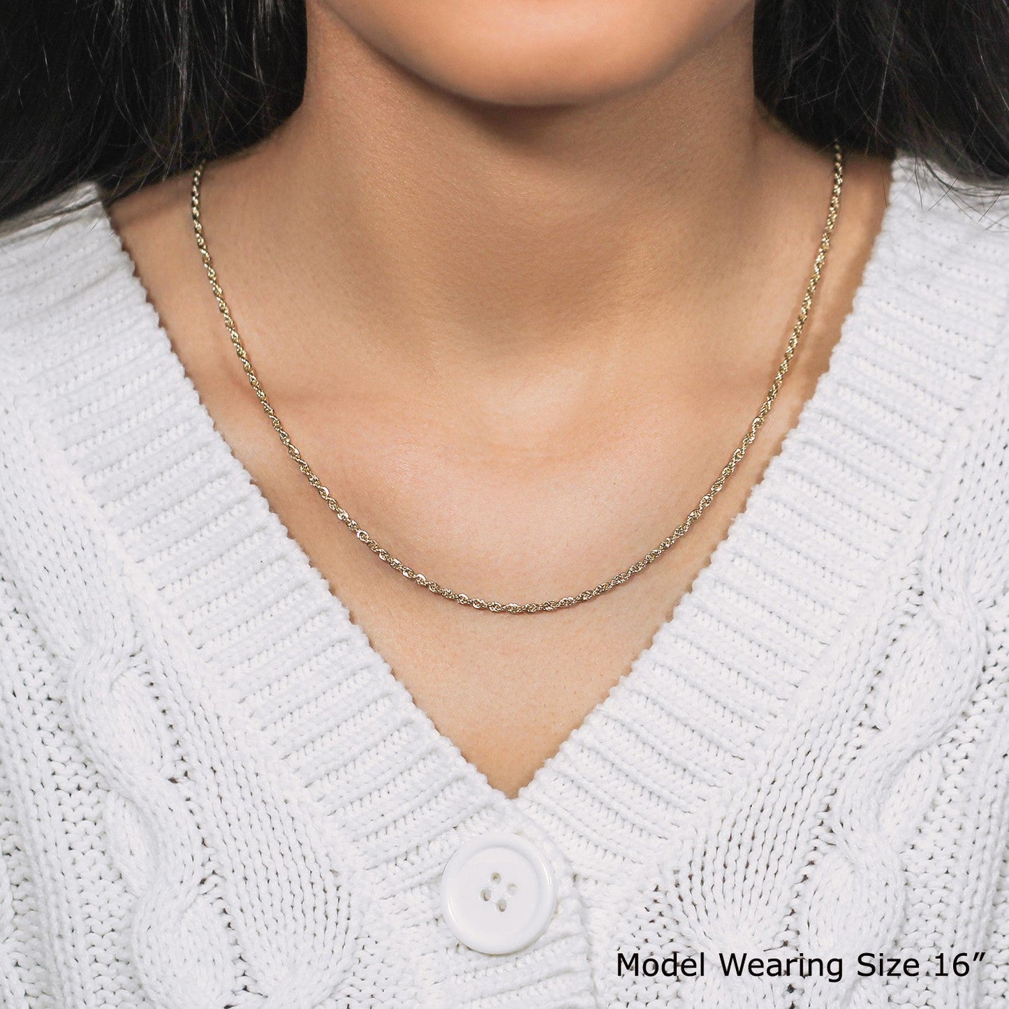 14k Yellow Gold Light Rope Chain (2.00 mm)