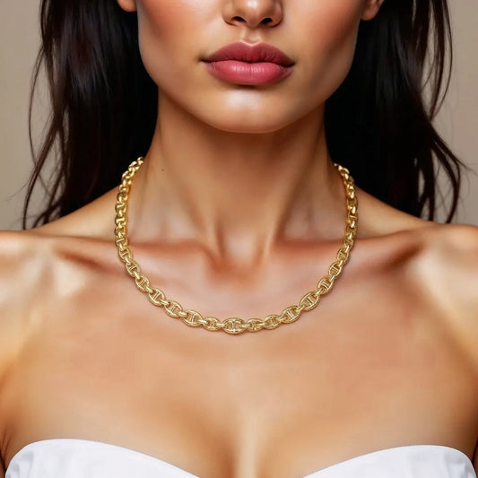 14k Yellow Gold High Polish Mariner Link Chain (8.80 mm)