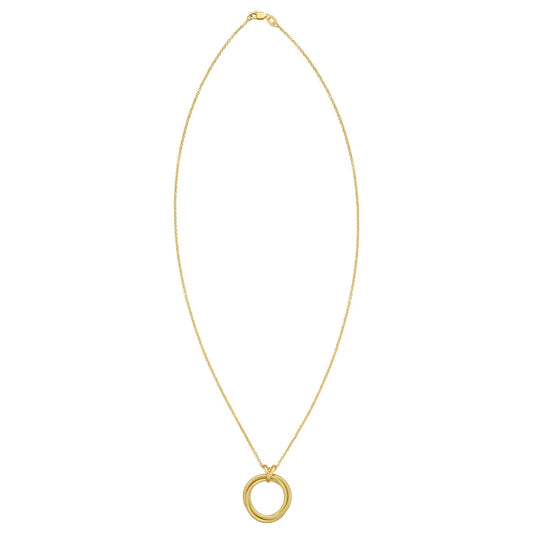 14K Yellow Gold Interlocking Medium Trinity Necklace