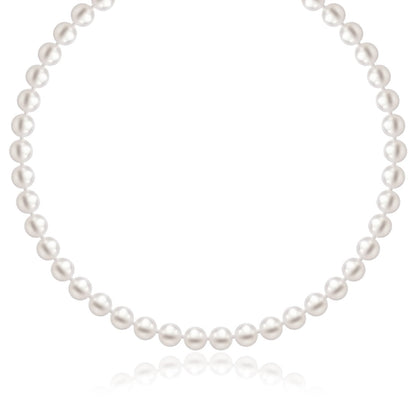 14k Yellow Gold Necklace with White Freshwater Cultured Pearls (6.0mm to 6.5mm)