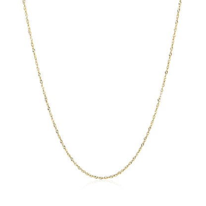 14k Yellow Gold Singapore Chain 0.81 mm
