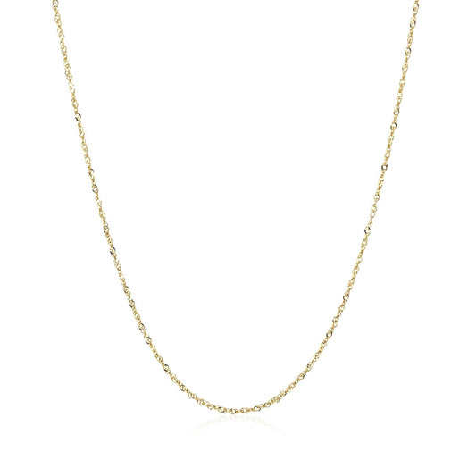 14k Yellow Gold Singapore Chain 0.81 mm