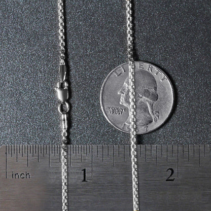 14k White Gold Round Box Chain (1.8 mm)
