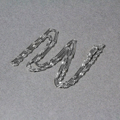 14k White Gold Singapore Chain (2.10 mm)