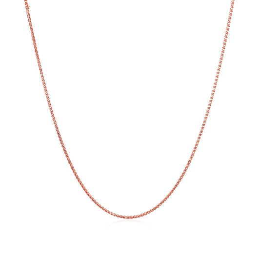 14k Rose Gold Diamond Cut Round Wheat Chain (0.70 mm)