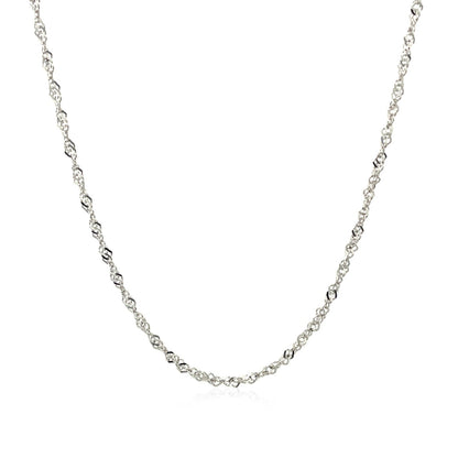 14k White Gold Singapore Chain (1.30 mm)