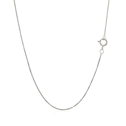 14k White Gold Classic Box Chain (0.45 mm)