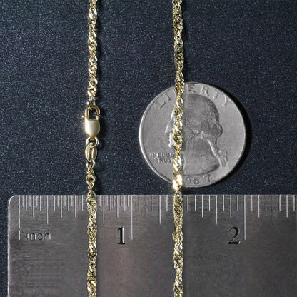 14k Yellow Gold Singapore Chain (2.10 mm)