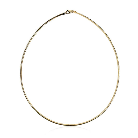 14k Yellow Gold Classic Omega Style Necklace (2.00 mm)