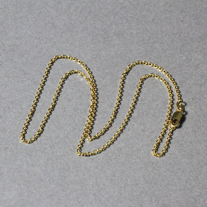 14k Yellow Gold Diamond Cut Cable Link Chain (1.30 mm)