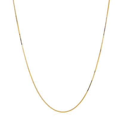 14k Yellow Gold Classic Box Chain (0.45 mm)
