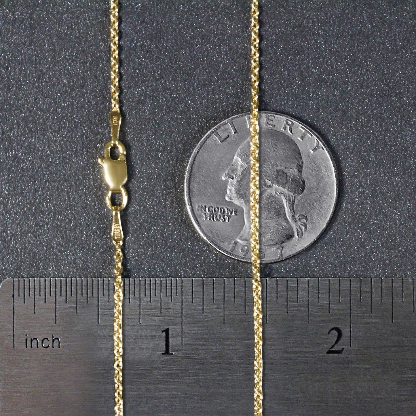 14k Yellow Gold Forsantina Lite Cable Link Chain (1.50 mm)