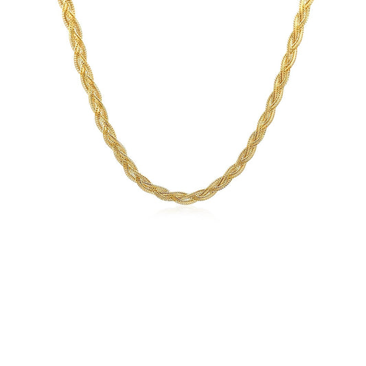 14k Yellow Gold Braided Chain (3.50 mm)