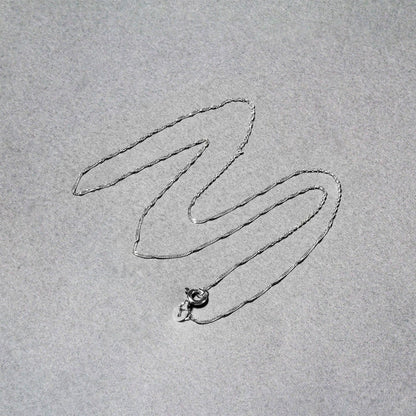 14k White Gold Singapore Chain 0.8mm (0.81 mm)