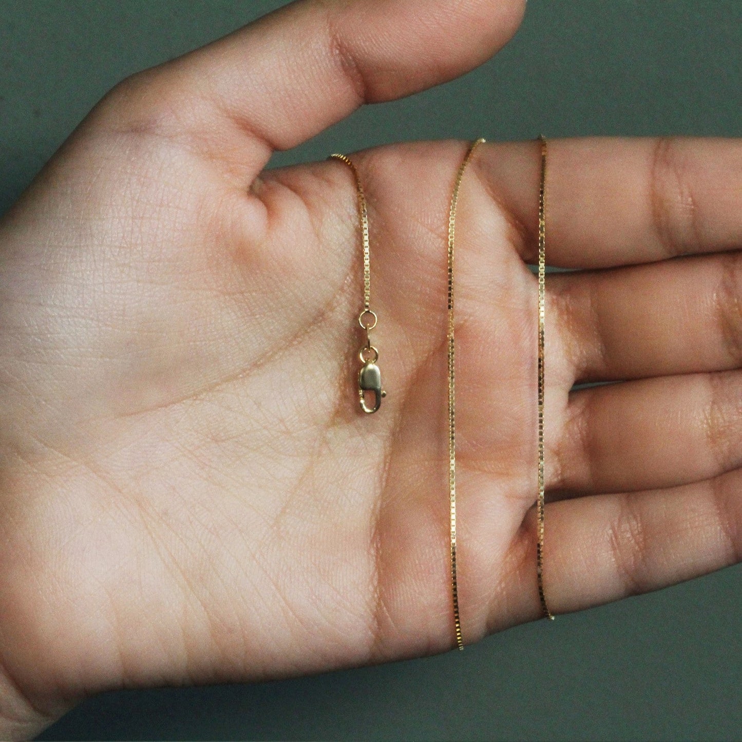 14k Yellow Gold Classic Box Chain (0.75 mm)