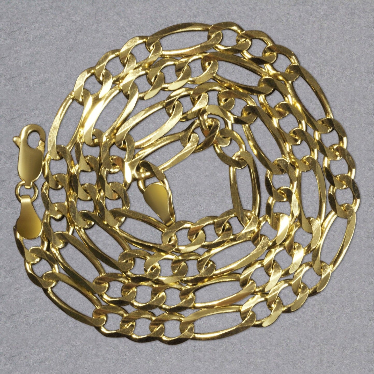 14k Yellow Gold Solid Figaro Chain (6.00 mm)
