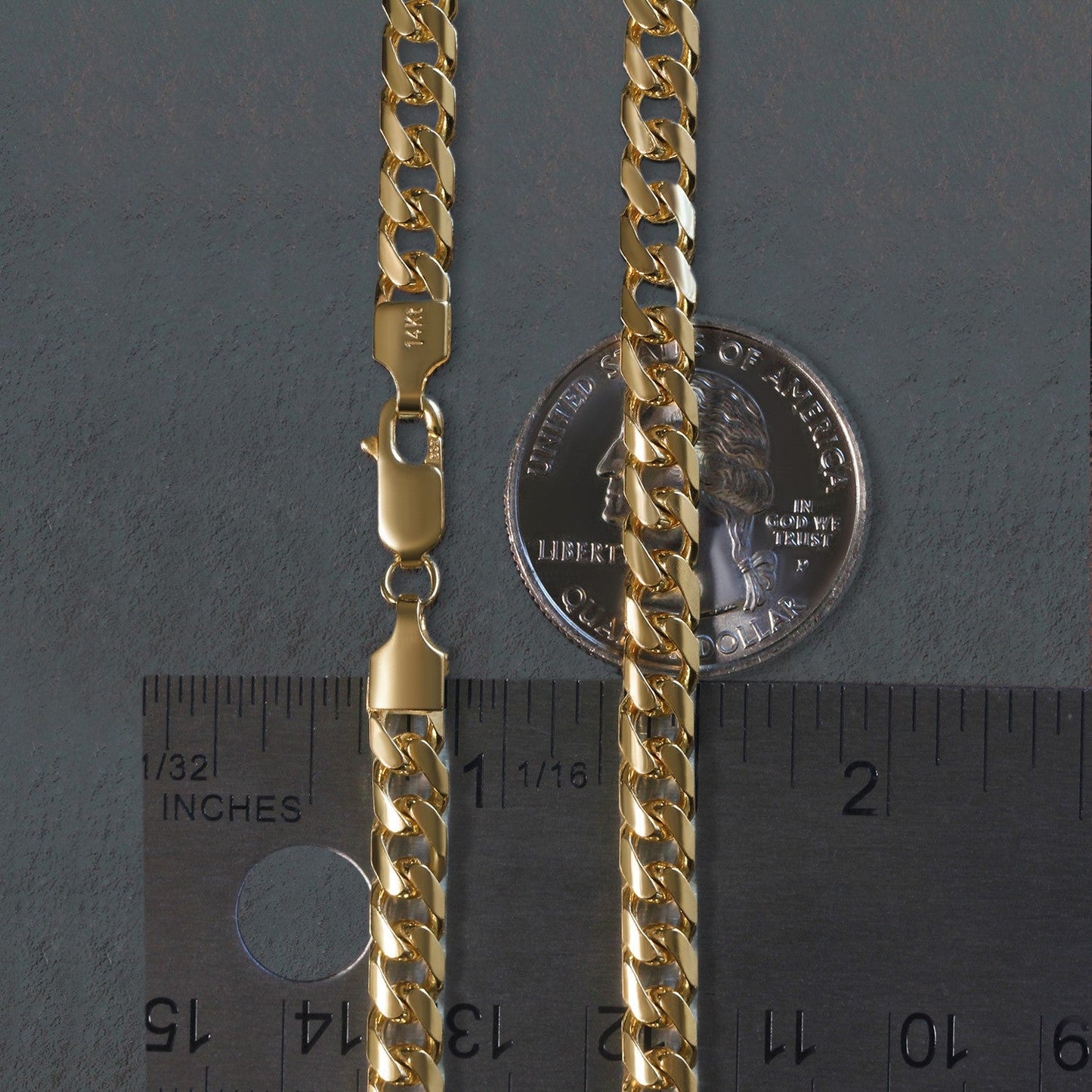 14k Yellow Gold Lite Figaro Chain (6.60 mm)