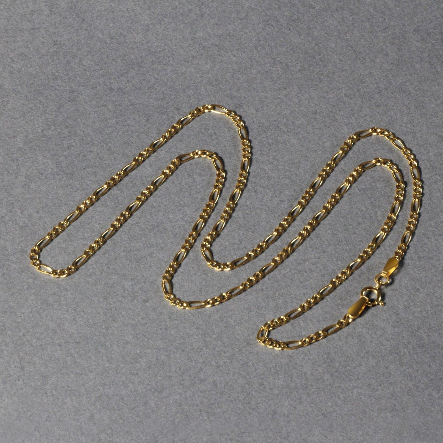 14k Yellow Gold Solid Figaro Chain (1.90 mm)