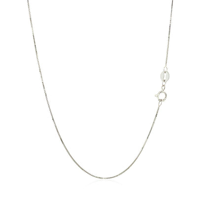 10k White Gold Classic Box Chain (0.60 mm)