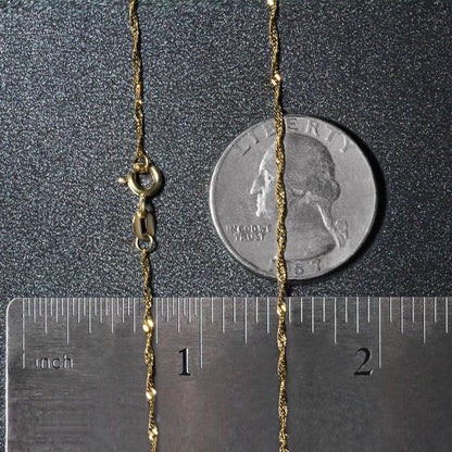 14k Yellow Gold Singapore Chain (1.30 mm)
