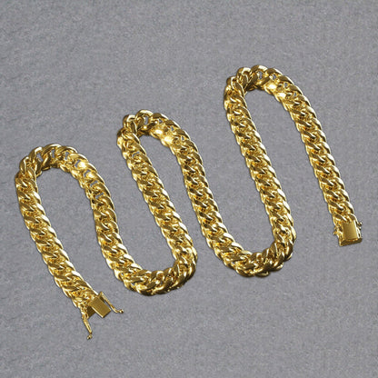 10k Yellow Gold Semi Solid Miami Cuban Chain (9.10 mm)