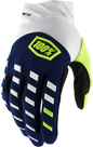 100% Airmatic Gloves - Navy/White - Small 10000-00015