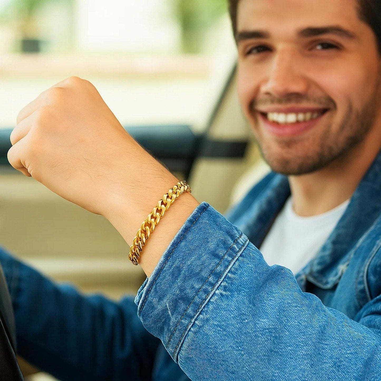 14k Yellow Gold Semi Solid Miami Cuban Bracelet (6.10 mm)