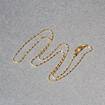 14k Yellow Gold Diamond-Cut Bead Chain (0.90 mm)