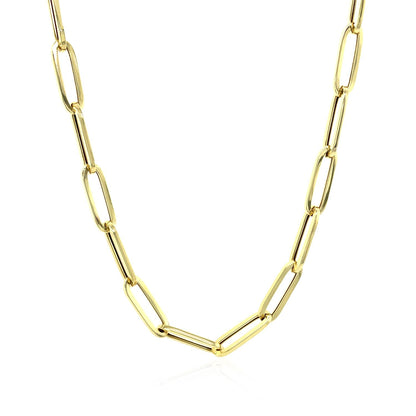 14K Yellow Gold Bold Paperclip Chain (4.20 mm)