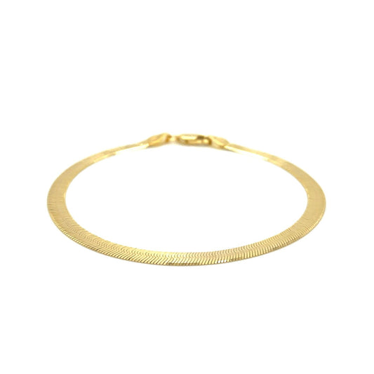 14k Yellow Gold Super Flex Herringbone Bracelet (3.80 mm)