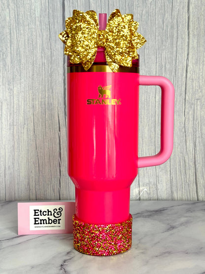 Pink Parade Druzy Tumbler Boot -fits 40oz New!
