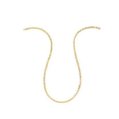 14k Yellow Gold Braided Herringbone Chain (3.20 mm)