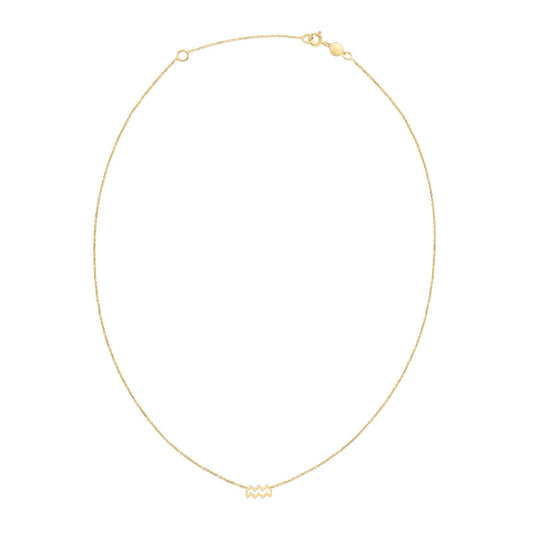 14K Yellow Gold Aquarius Necklace