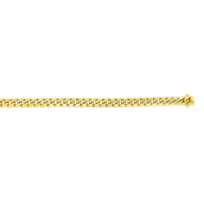 10k Yellow Gold Semi Solid Miami Cuban Bracelet (6.10 mm)