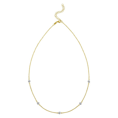 14K Two Tone Gold Classic Paperclip Chain Necklace