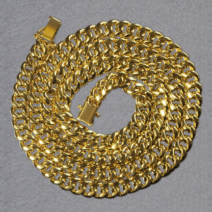 14k Yellow Gold Semi Solid Miami Cuban Chain (6.10 mm)