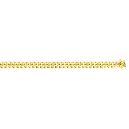 14k Yellow Gold Classic Miami Cuban Solid Bracelet (6.10 mm)