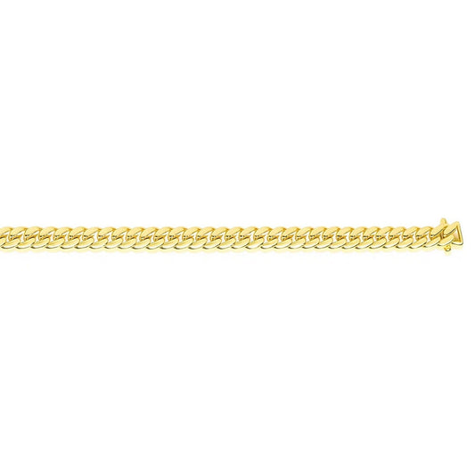 14k Yellow Gold Classic Miami Cuban Solid Bracelet (6.10 mm)