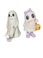 7” Resin Halloween Ghost Cutie Figurines - SET OF 2