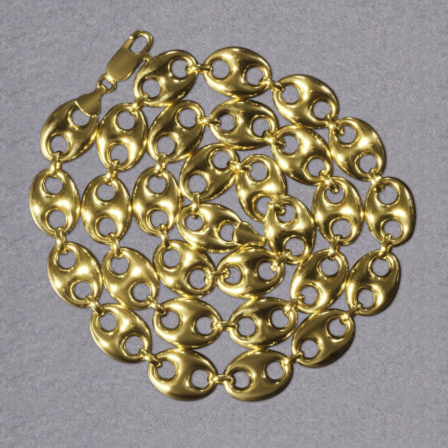 14k Yellow Gold Puffed Mariner Link Chain (11.00 mm)