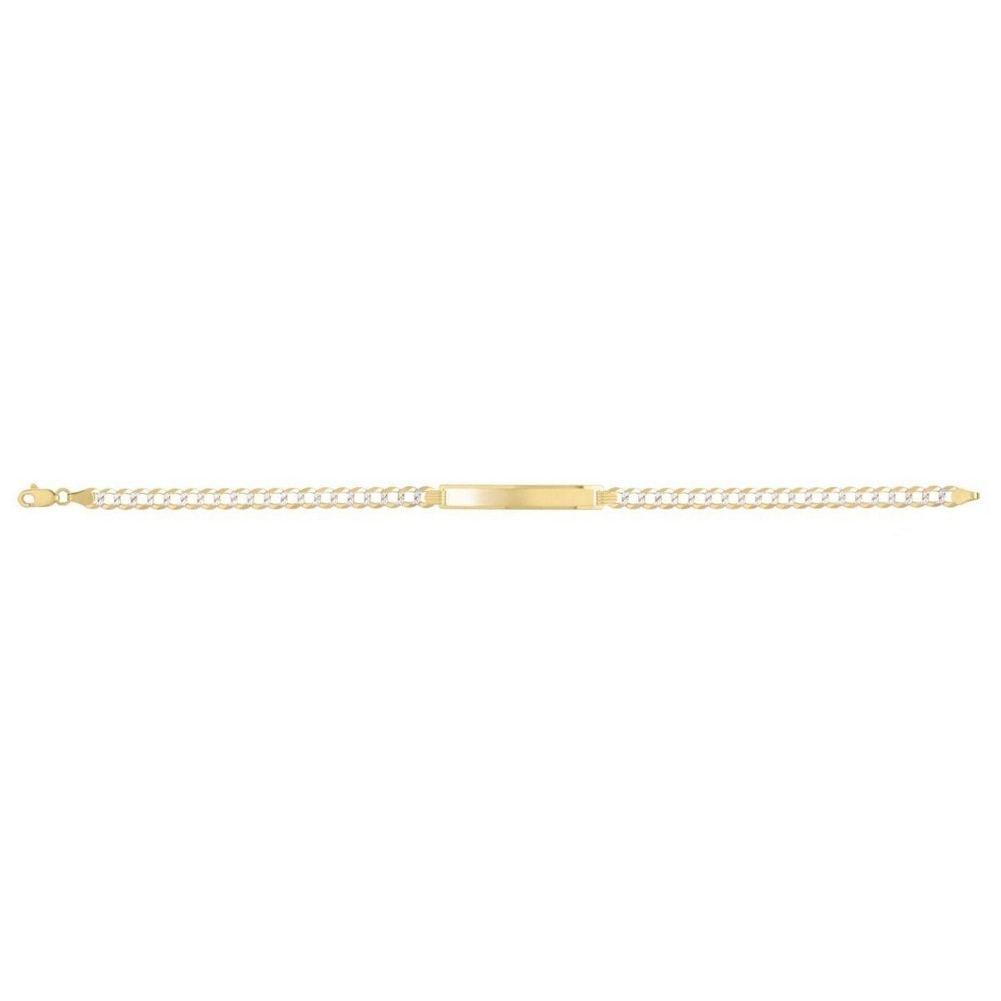 14k Yellow Gold Pave Curb ID Bracelet (5.00 mm)