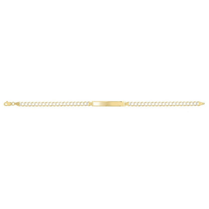 14k Yellow Gold Pave Curb ID Bracelet (5.00 mm)