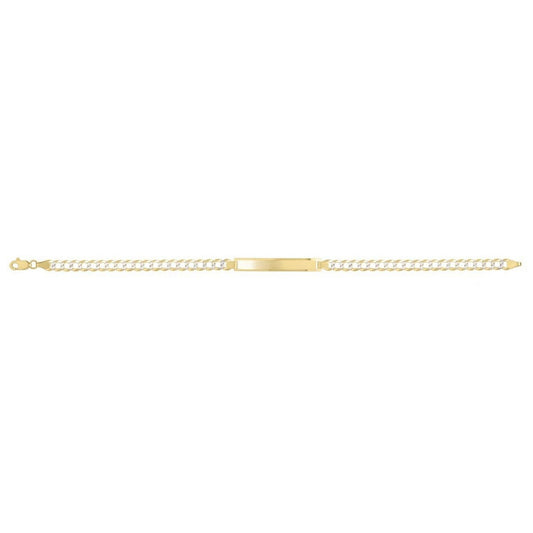 14k Yellow Gold Pave Curb ID Bracelet (5.00 mm)