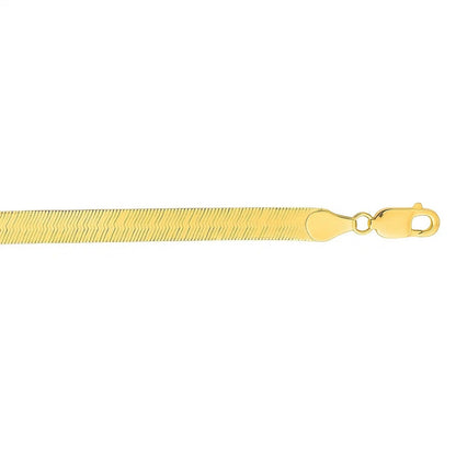14k Yellow Gold Super Flex Herringbone Bracelet (6.00 mm)