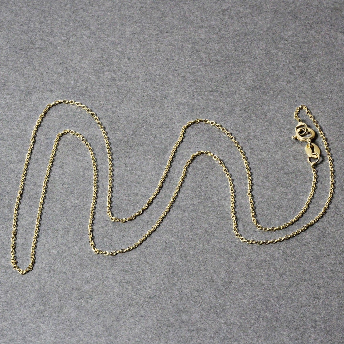 14k Yellow Gold Diamond Cut Cable Link Chain (0.87 mm)