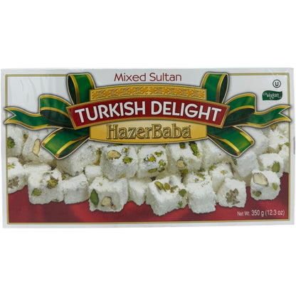 Handcrafted Turkish Delight Assortment - 12 Flavors of Gourmet Sweet Treats from HazerBaba