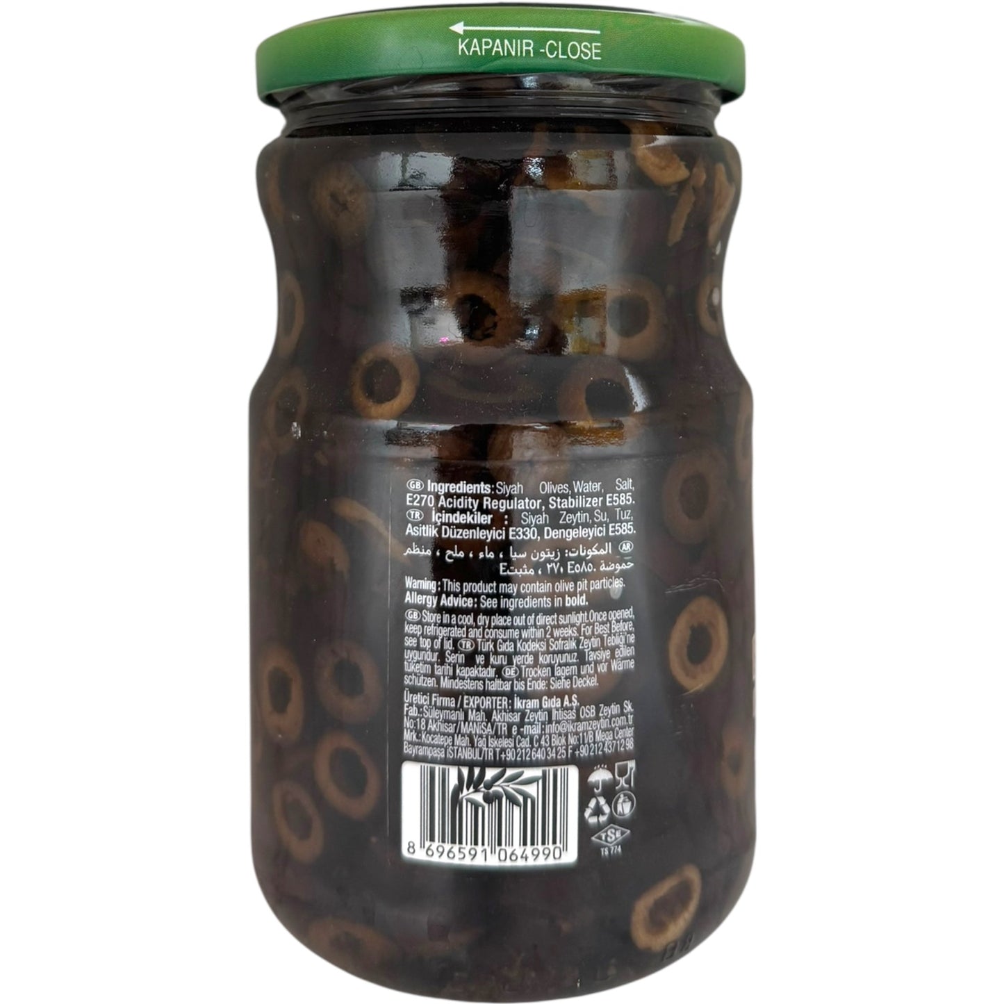 Premium Ikram Sliced Black Olives - Perfect For Salads, Pizzas, and Mediterranean Dishes