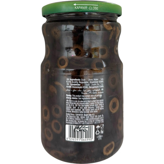Premium Ikram Sliced Black Olives - Perfect For Salads, Pizzas, and Mediterranean Dishes