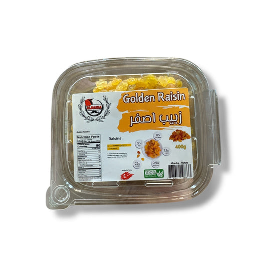 Albasha Golden Raisins from Turkey – 400g Natural Snack, Sweet & Chewy, No Added Sugar